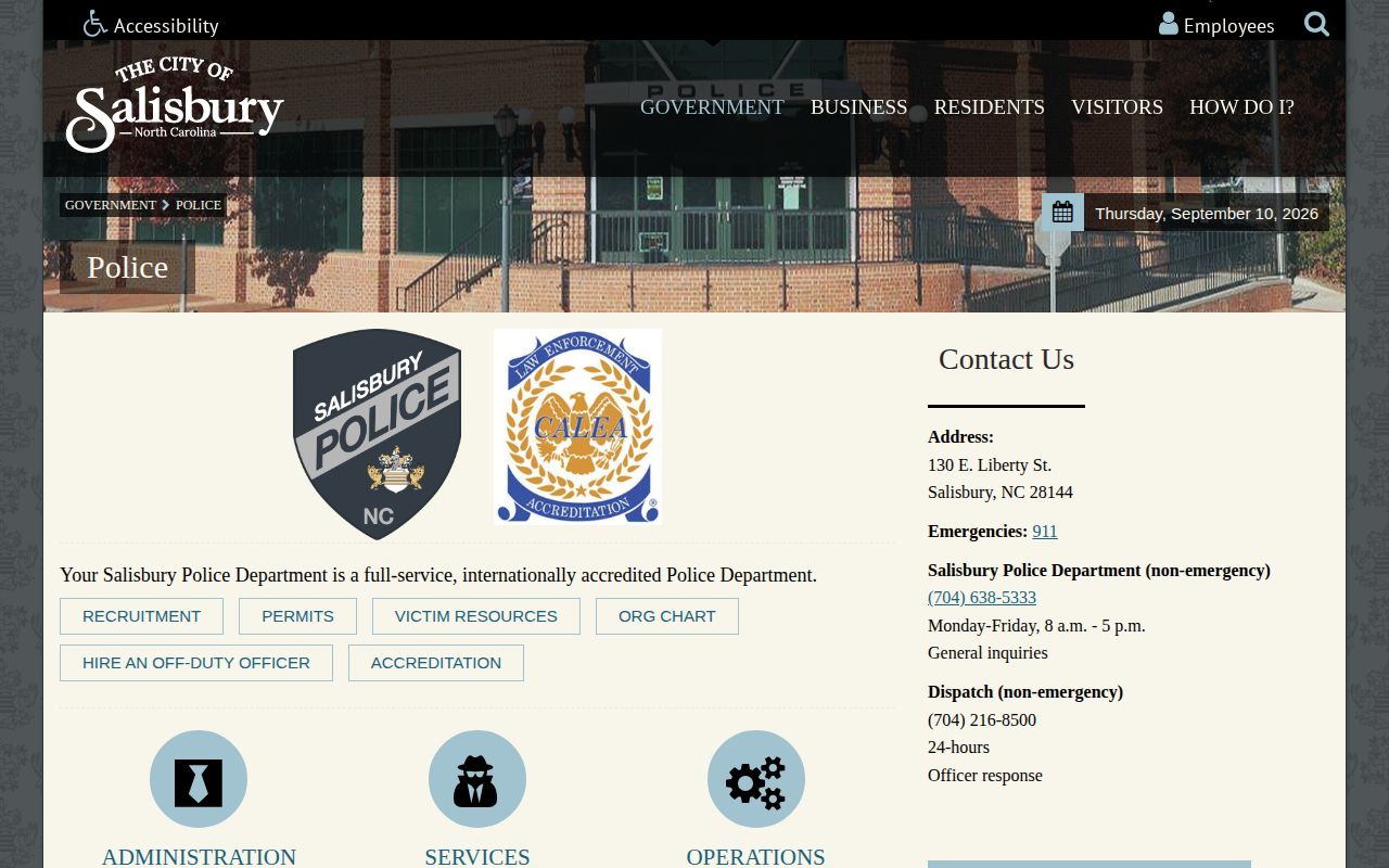Official Salisbury Police News page for department updates